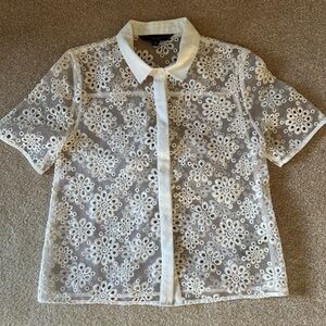 Catherine Malandrino Floral Lace Top